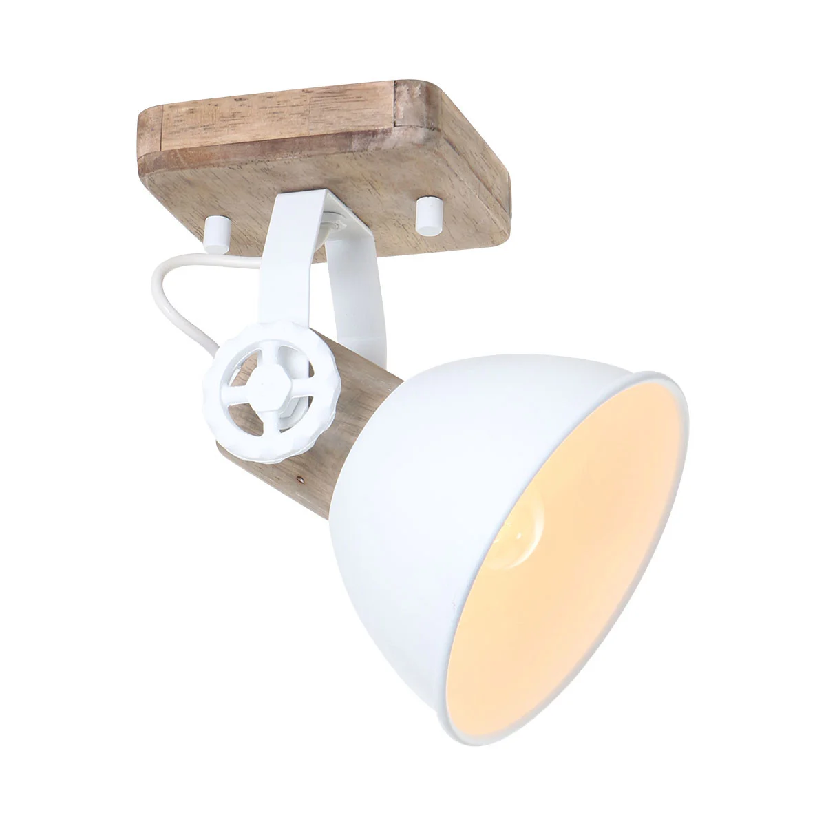 Plafón estilo nórdico Mexlite Gearwood blanco