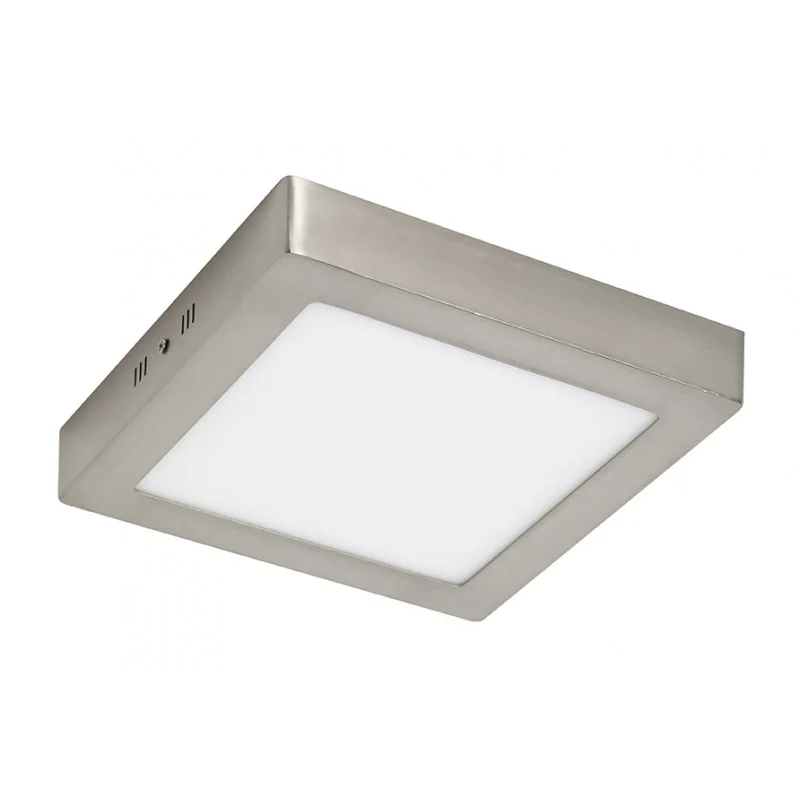 Plafón LED Cuadrado de Techo Níquel 24W 1920LM