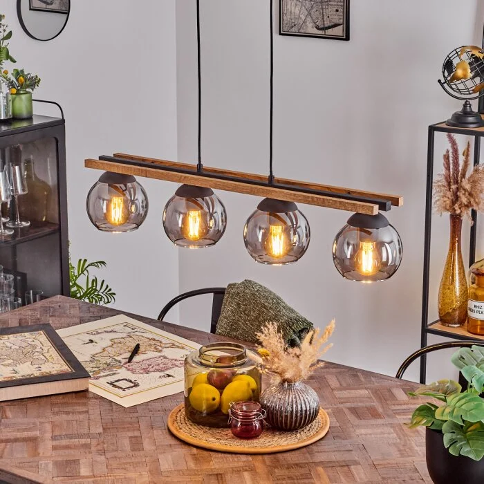Podre Lámpara Colgante Crudo, 4 luces