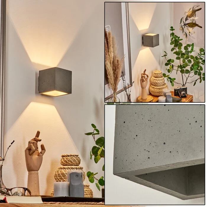 Polcura Aplique Gris, 1 luz