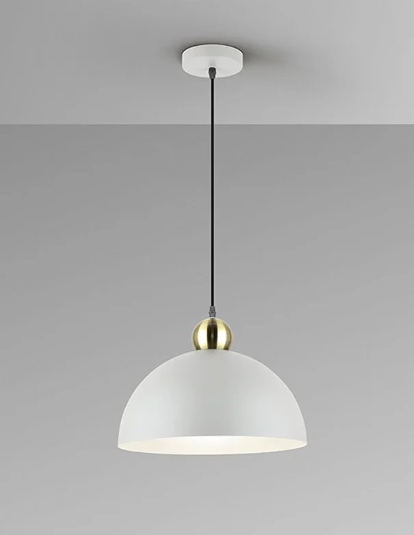Polo Lámpara 1 Luz Gris Latón Schuller
