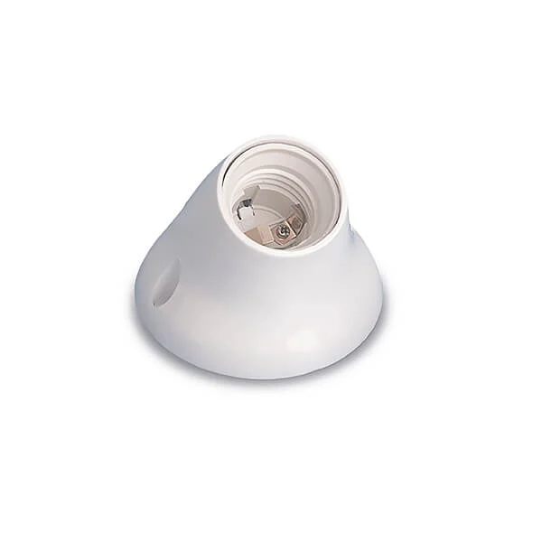 Portalámparas de Superficie Curvo E27 Blanco