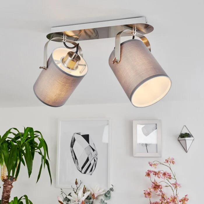 Puelches Lámpara de Techo Níquel-mate, 2 luces