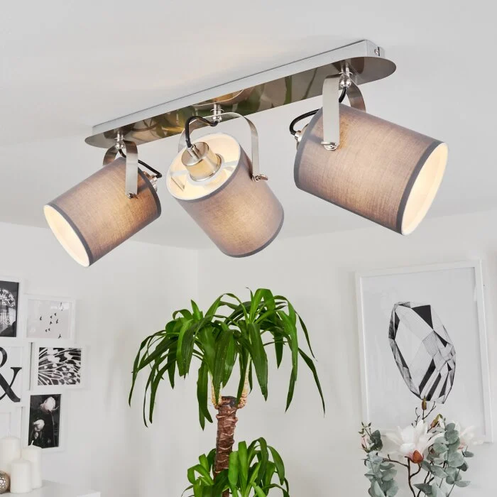 Puelches Lámpara de Techo Níquel-mate, 3 luces
