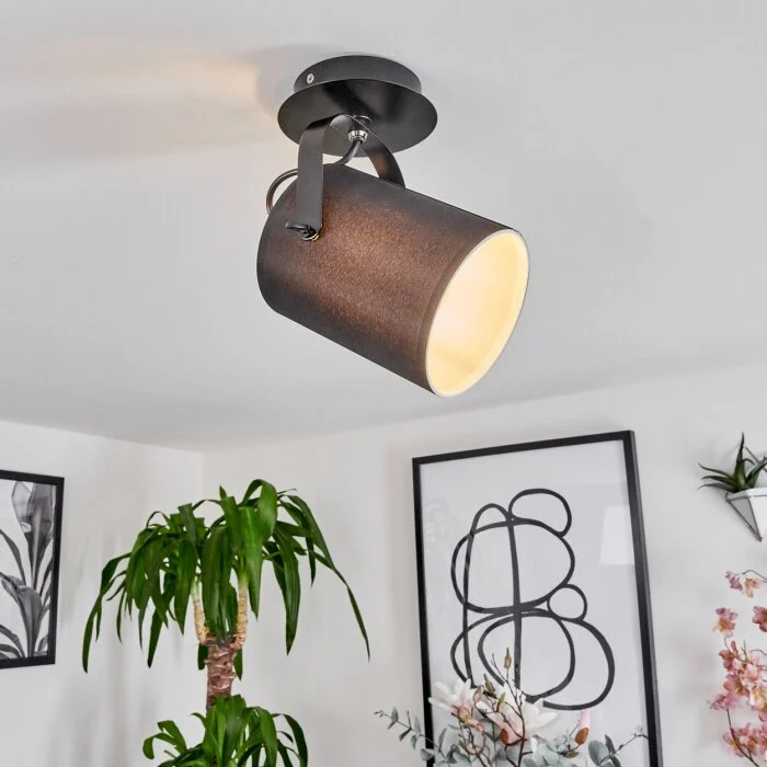 Puelches Lámpara de Techo Negro, 1 luz