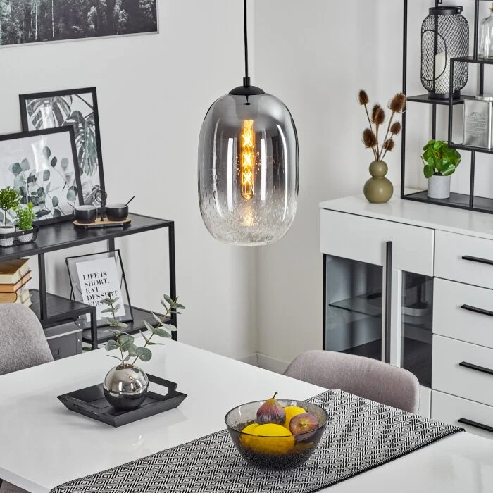 Putre Lámpara Colgante Negro, 1 luz