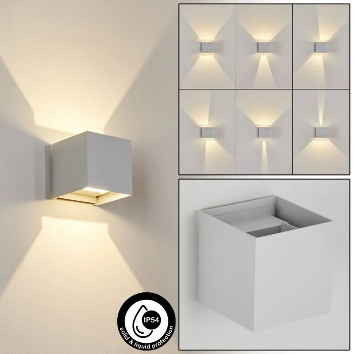 Pyalong Aplique para exterior LED Blanca, 1 luz