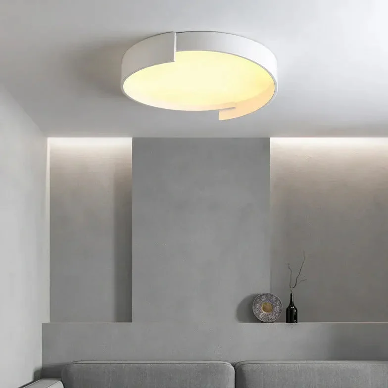 Lamparas techo redondas LED diseño blanco para dormitorio