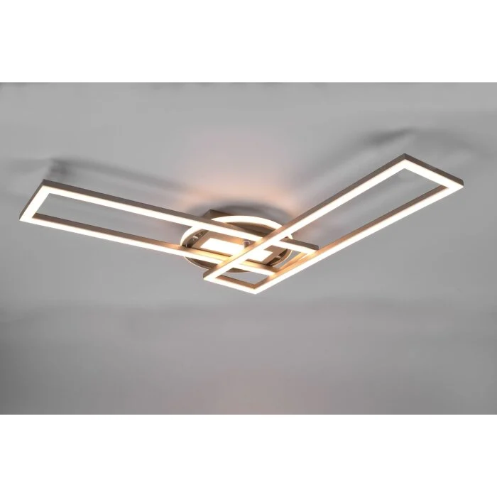 Reality Twister Lámpara de Techo LED Níquel-mate, 1 luz, Mando a distancia