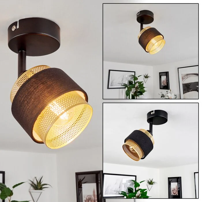 Regueira Lámpara de Techo Negro, 1 luz