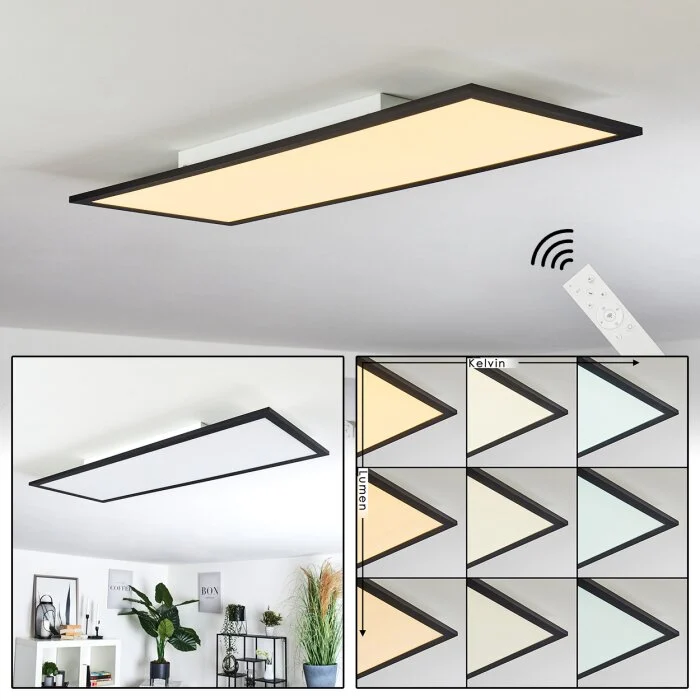 Ringuelet Lámpara de Techo LED Blanca, 1 luz, Mando a distancia