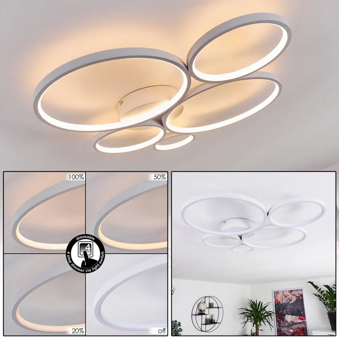 Rodekro Lámpara de Techo Blanca, 1 luz