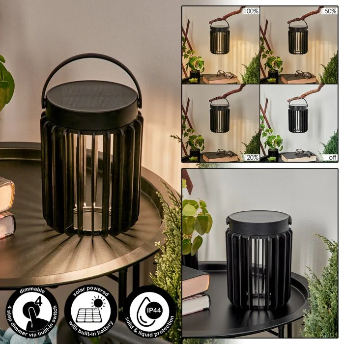 Rossina Lámpara solare LED Negro, 1 luz