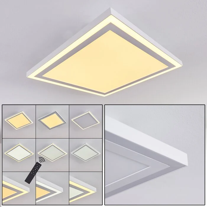 Salamo Lámpara de Techo LED Blanca, 2 luces