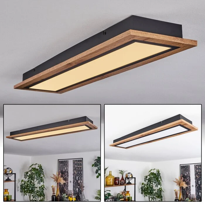 Salmi Lámpara de Techo LED Color madera, 1 luz