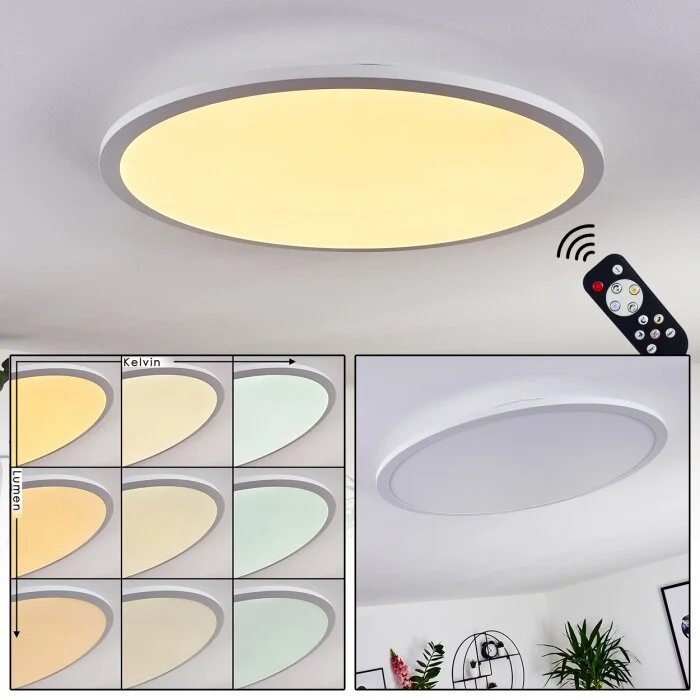 Sani Panel LED Blanca, 1 luz, Mando a distancia