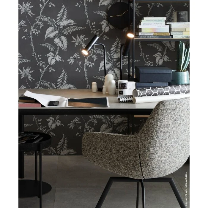 SCHÖNER WOHNEN-Kollektion STINA Lámpara de mesa LED Negro, 1 luz