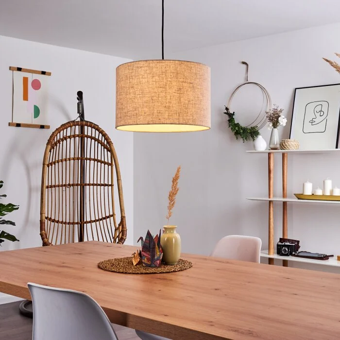 Shiburg Lámpara Colgante Madera clara, 1 luz