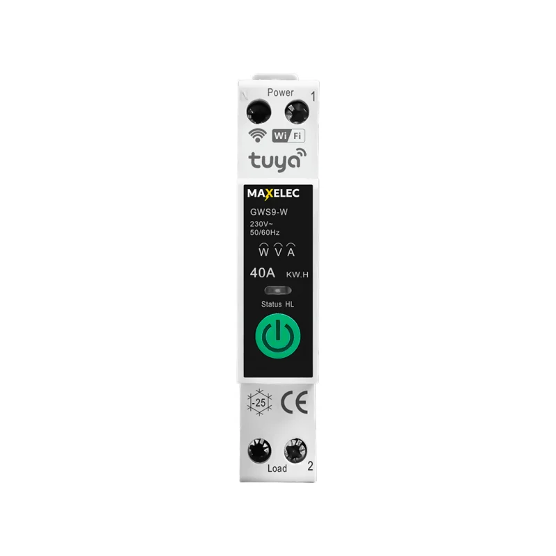 Disyuntor Wifi Inteligente 1P 40A– Monitoreo y Control Energético Avanzado