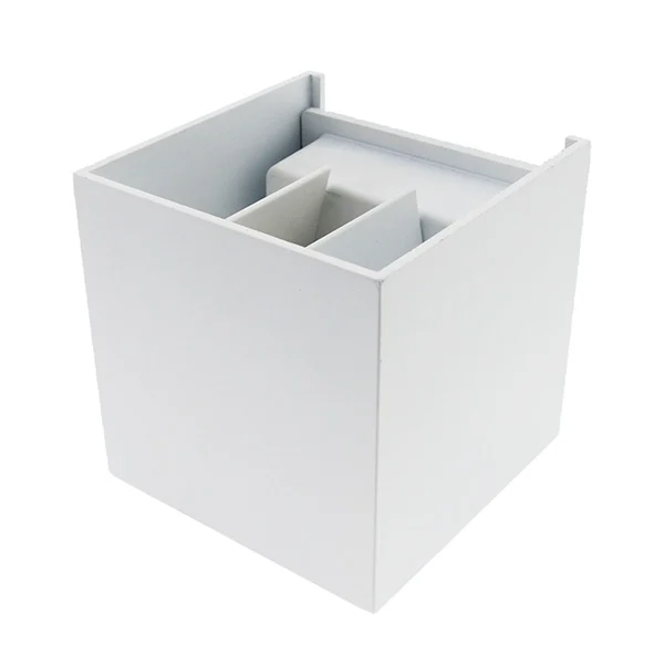 Aplique de Pared LED 12W CCT Aluminio Blanco Doble Cara Cube IP54
