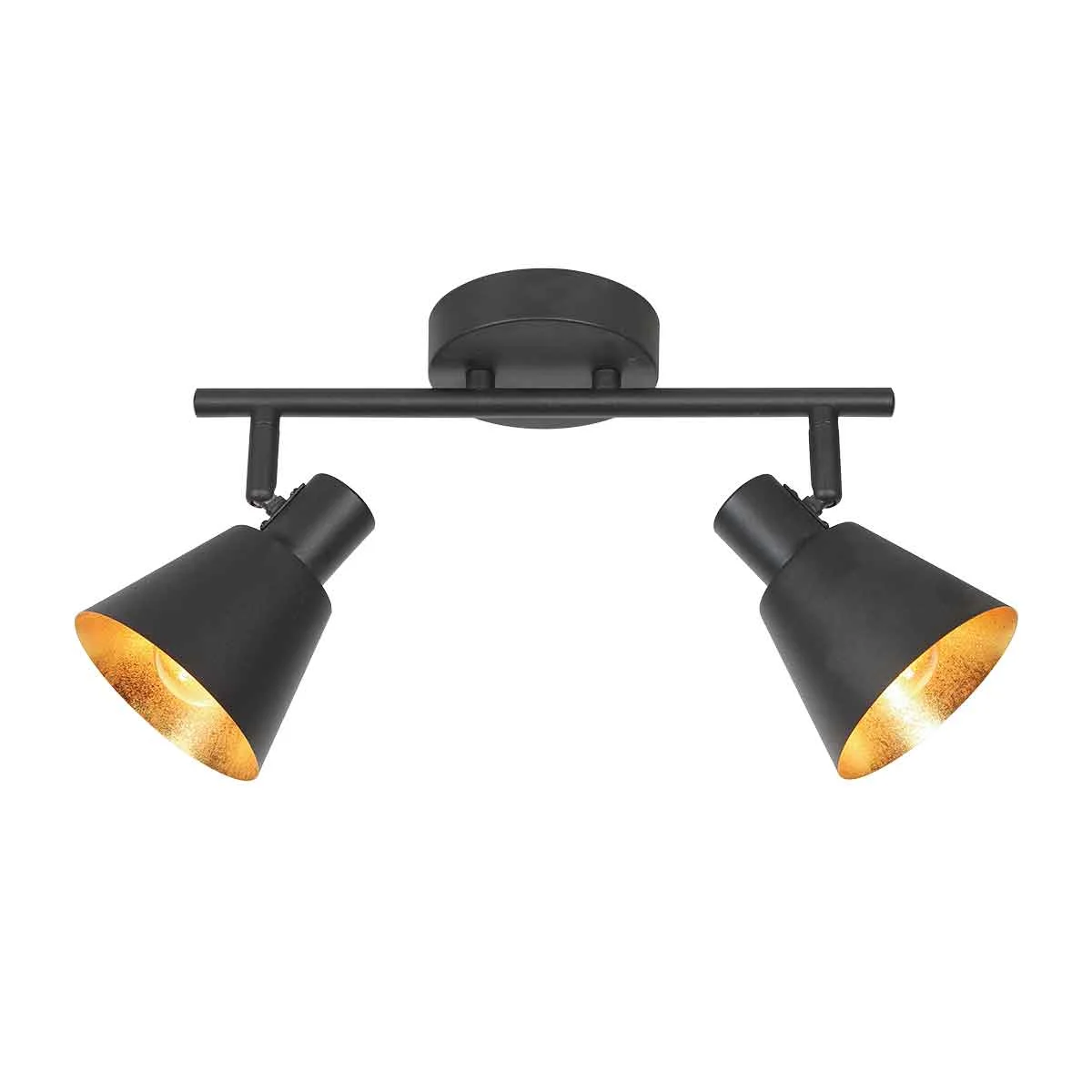 Focos negros retro de metal Mexlite Oeroe
