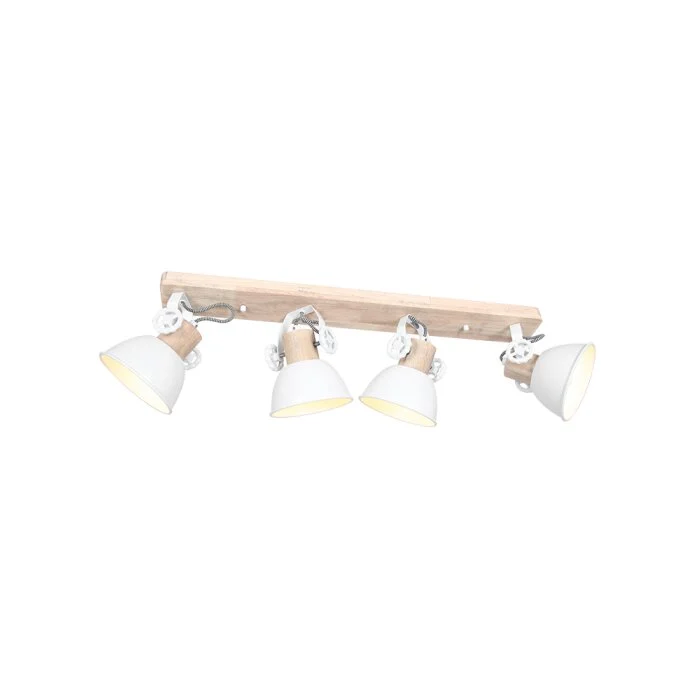 Steinhauer Gearwood Foco de techo Madera oscura, Blanca, 4 luces