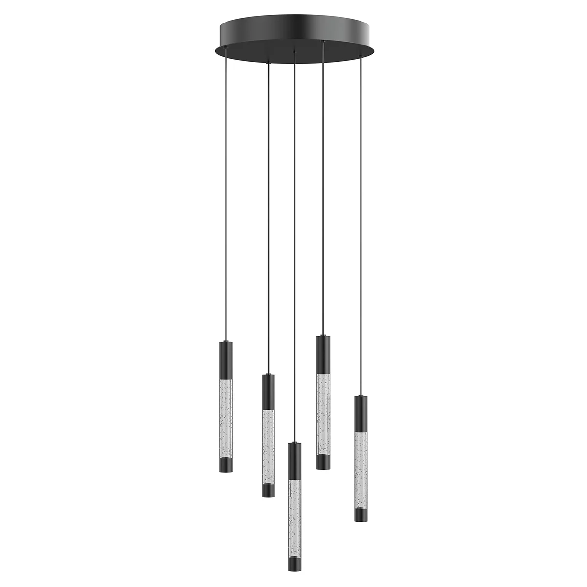 Lámpara de techo colgante negra 5 luces Steinhauer Alisio