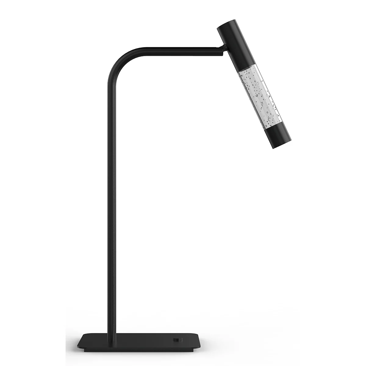 Lámpara de mesa negra con vidrio de lujo y función de atenuación Steinhauer Alisio