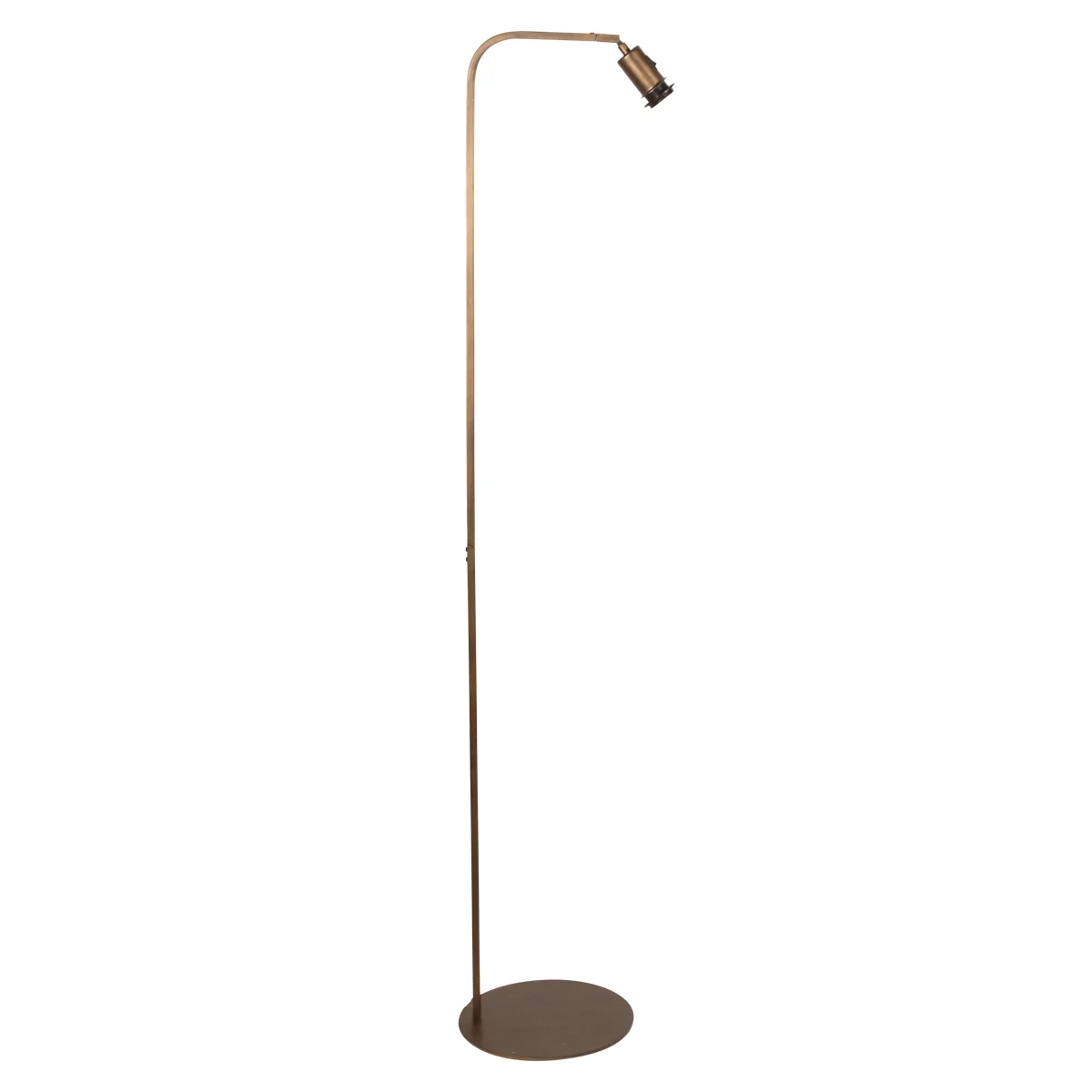 Lámpara de pie de bronce con soporte delgado E27 Steinhauer Stang