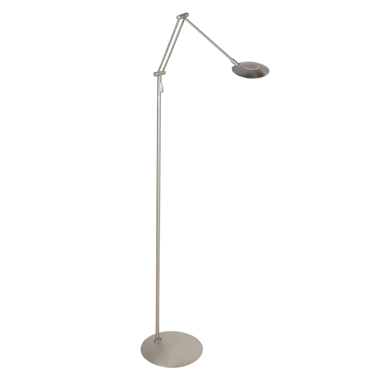 Lámpara de pie de acero con cabezal giratorio Steinhauer Exclusive Zenith2