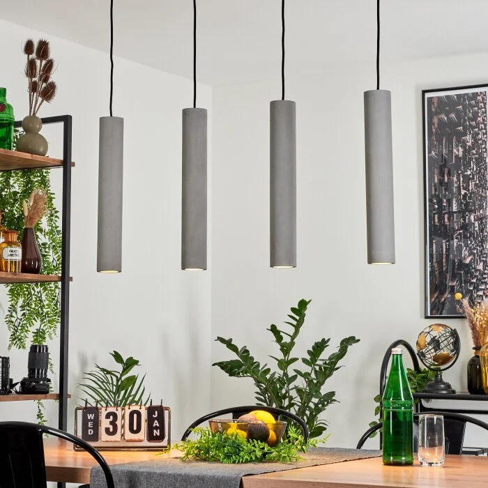 Stettler Lámpara Colgante Negro, 4 luces