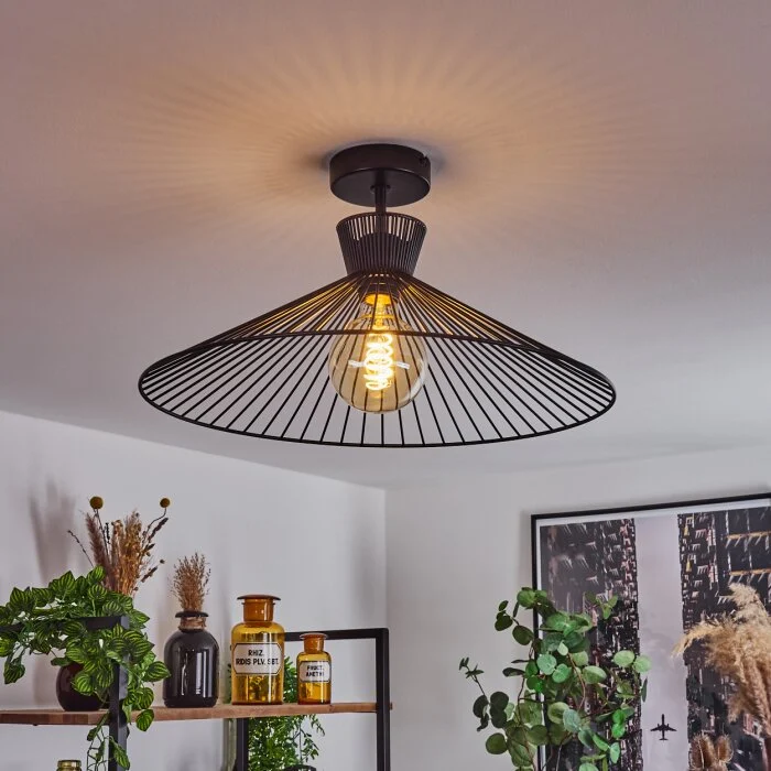 Tamins Lámpara de Techo Negro, 1 luz