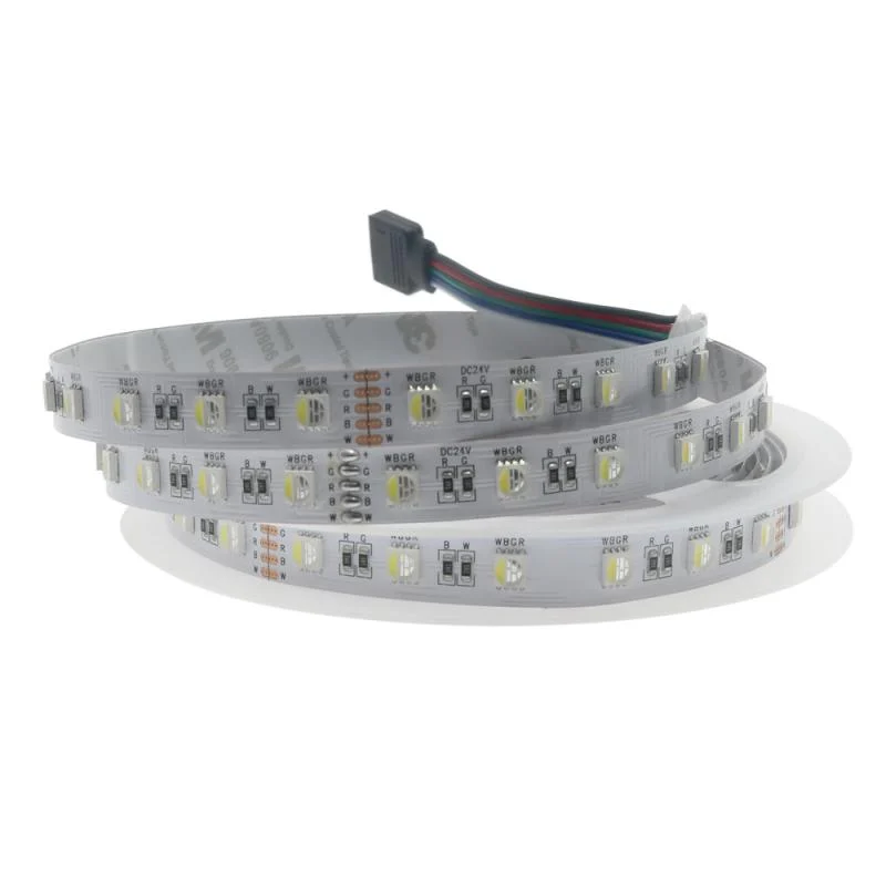 Tira LED 70W 24V DC SMD2835 60 LED/m 14W/m IP65 RGB+6000K (5 metros)