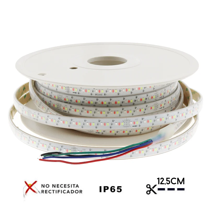 Tira de LED 325W 220VAC SMD2835 13W/m IP65 RGB (25 metros)