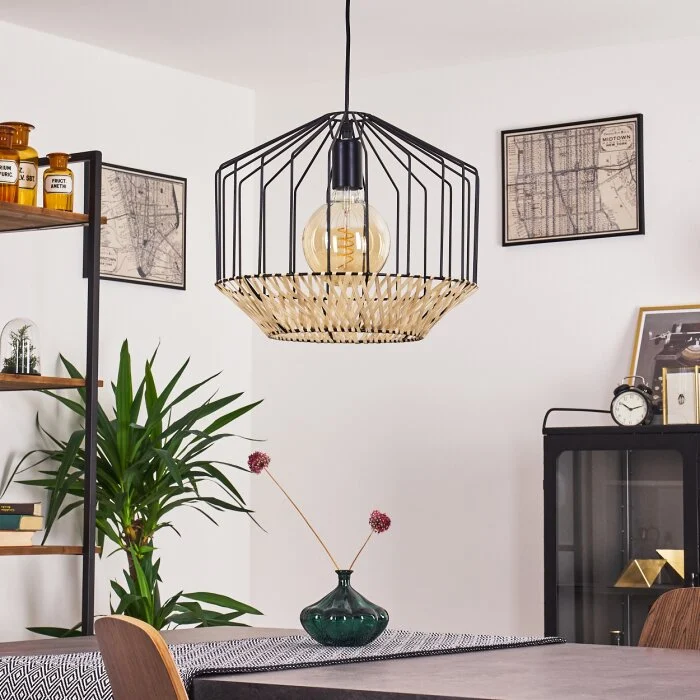 Tomu Lámpara Colgante Negro, 1 luz