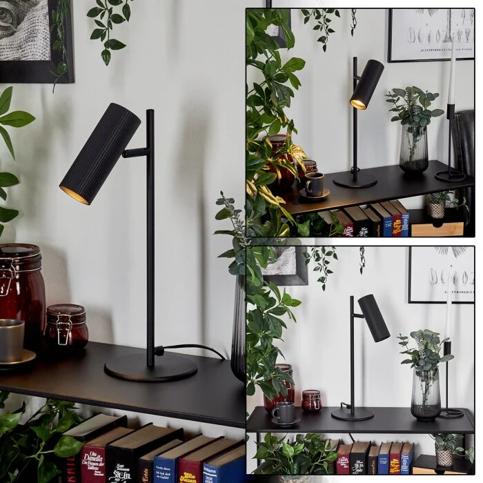 Trutielle Lámpara de mesa Negro, 1 luz