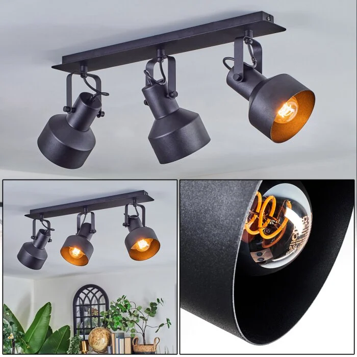 Tylar Plafones, Spot techo Negro, 3 luces