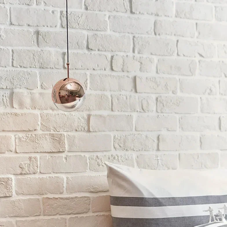 Lampara colgante mesita noche diseño moderno creativo con esfera de vidrio