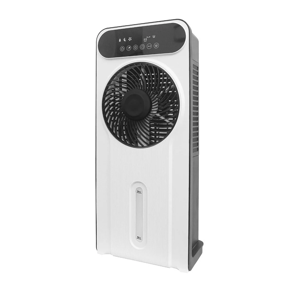 Ventilador de Pie 35W Humificador 5 Litros Blanco / Negro Metal / ABS Motor DC Temporizador Mando a Distancia