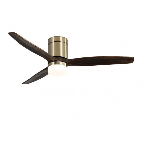 Ventilador de Techo LED  18W Cuero / Roble  Motor DC Verano e Invierno 3000+4000+6000 con Mando a Distancia