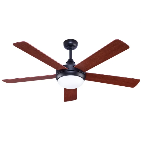 Ventilador de Techo Rústico/Nogal-Cerezo 2XE27 Motor AC Verano e Invierno con Mando a Distancia y Palas Reversibles