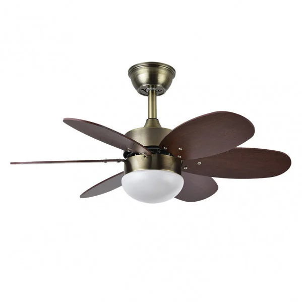 Ventilador de Techo    Cuero / Cerezo Nogal 2XE27 Motor DC Verano e Invierno con Mando a Distancia y Palas Reversibles