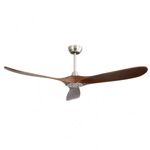 Ventilador de Techo Sin Luz Níquel / Roble Motor DC Verano e Invierno con Mando a Distancia
