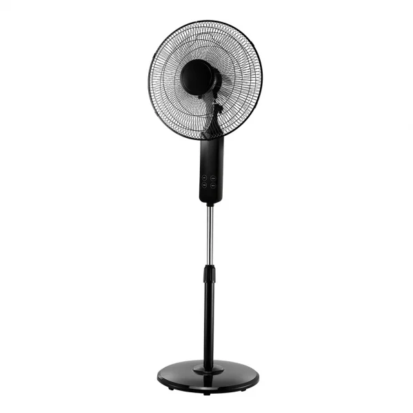 Ventilador de Pie Negro 50W Metal / Policarbonato Motor AC con Temporizador y Mando a distancia incluido