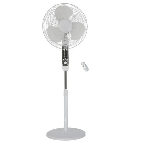 Ventilador de Pie Blanco 45W Metal / Policarbonato Motor AC con Mando a distancia incluido