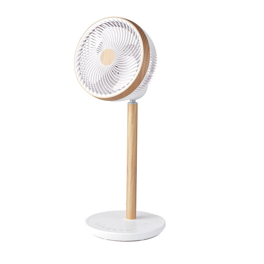 Ventilador de Pie 25W Blanco-Madera   Metal / ABS / Policarbonato Motor DC Temporizador Mando a Distancia