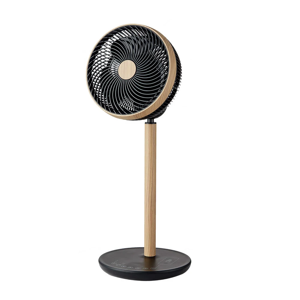 Ventilador de Pie 25W Negro/Madera   Metal / ABS / Policarbonato Motor DC Temporizador Mando a Distancia