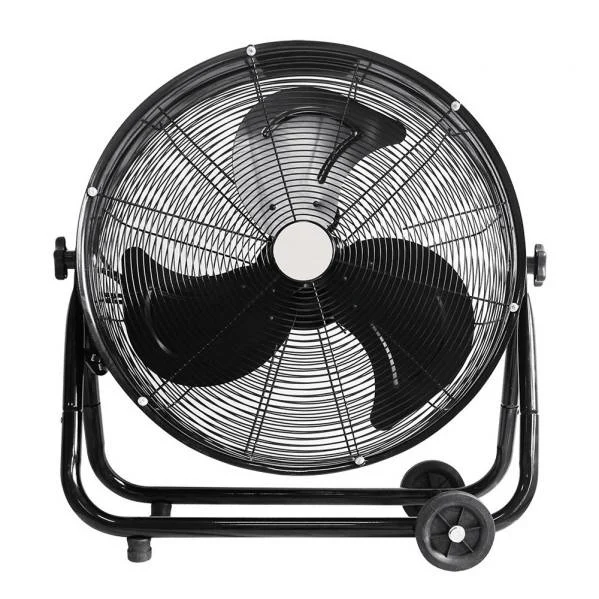 Ventilador Industrial Negro 180W Metal / Aluminio Motor AC con Ruedas