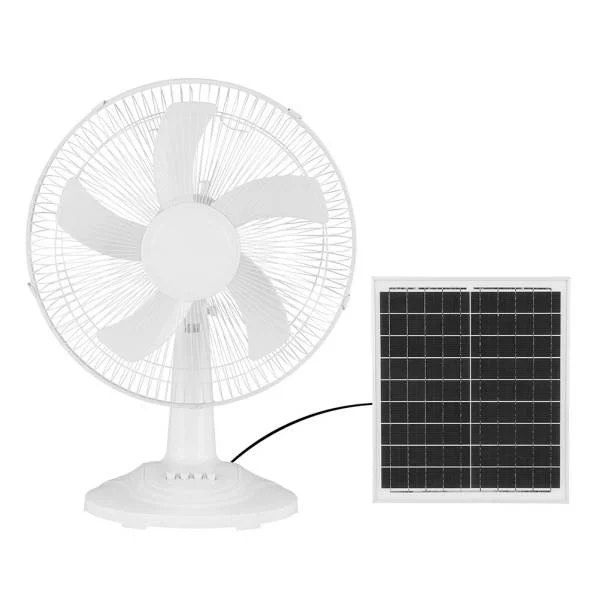 Ventilador de Mesa Solar Blanco 20W Metal / ABS / Policarbonato Motor DC