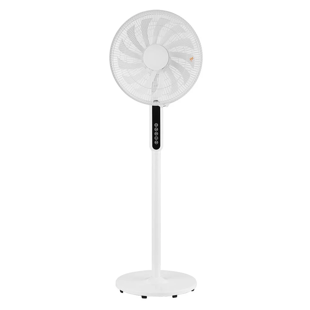 Ventilador de Pie 60W Blanco Metal / ABS Motor AC Temporizador Mando a Distancia